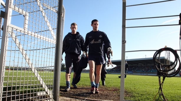 John Leonard and Stephen Cluxton pictured at the 2008 O'Byrne Cup Semi-Final Replay