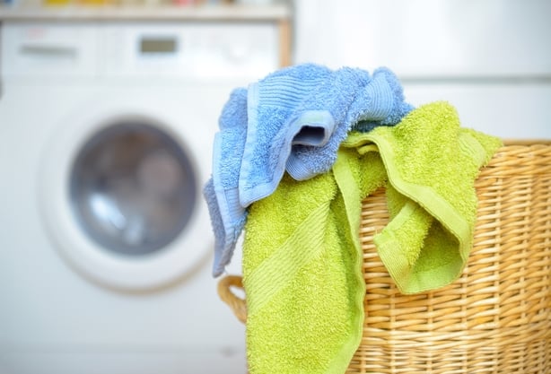 Basket with towels