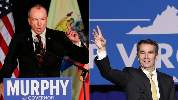 Successful candidates Phil Murphy and Ralph Northam