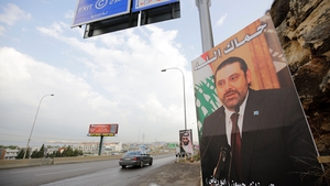 A poster of Saad al-Hariri