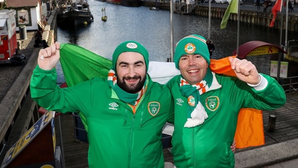 John McEnroy and Timmy Birchall are among the thousands of Ireland fans who have descended on Copenhagen for the World Cup play-off