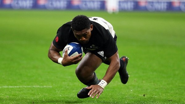 Waisake Naholo bagged two tries for the All Blacks