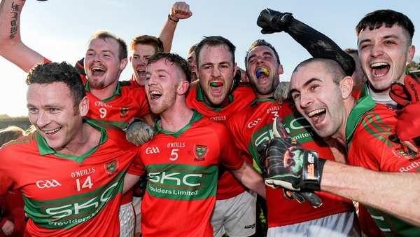 Rathnew players celebrate victory over St Vincent's