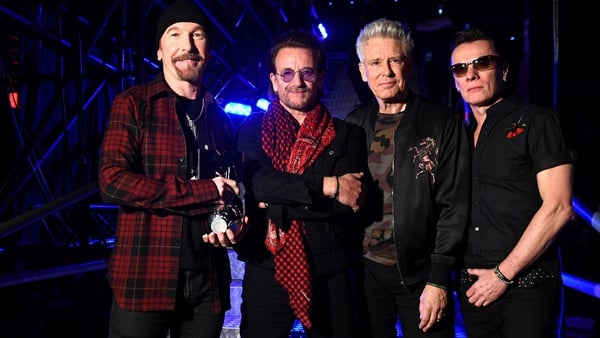 U2: the Global Icon Award at the MTV Europe Music Awards on Sunday