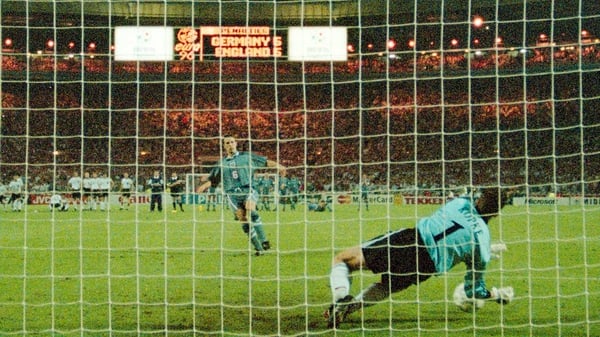 Gareth Southgate missed a penalty against Germany in the Euro 96 semi-final