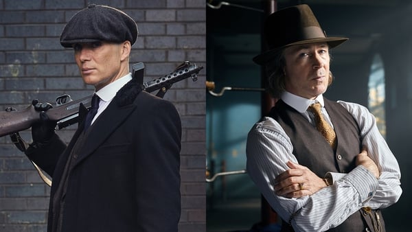 Cillian Murphy as Tommy Shelby and Aidan Gillen as Aberama Gold