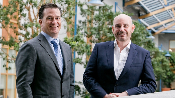Kaseya's CEO Fred Voccola (L) and Fergal McAleavey, Head of Private Equity of ISIF