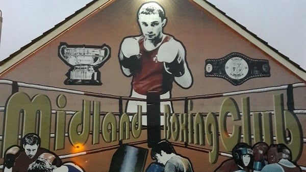 A mural celebrating Carl Frampton outside the Midland Boxing Club