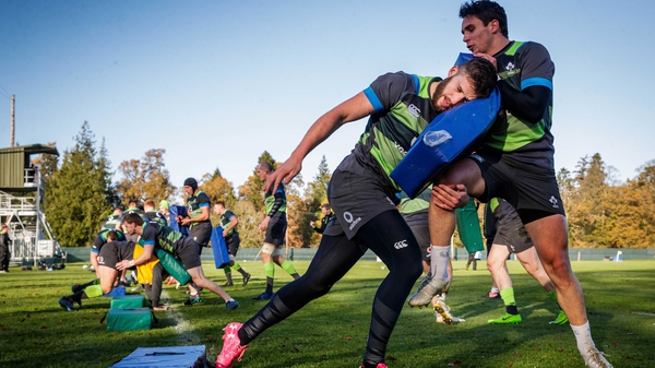 Stuart McCloskey and Joey Carbery hit it off at training
