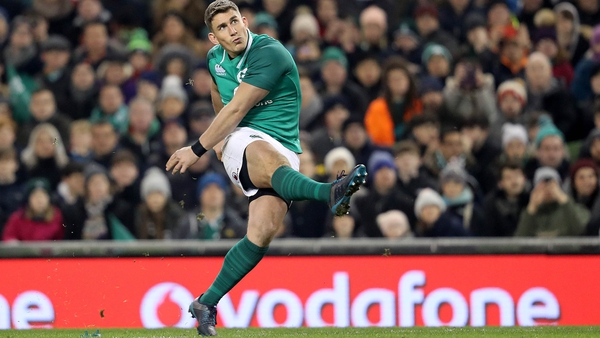 Ian Keatley kicked Ireland's winning score against Fiji