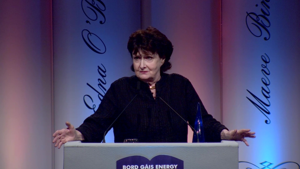 Eavan Boland was given the Lifetime Achievement Award at the Irish Book Awards in 2017