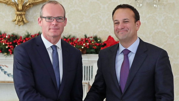 Taoiseach Leo Varadkar named Simon Coveney has his new Tánaiste