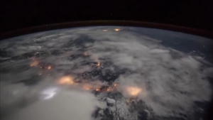 Flashes of light as seen from space