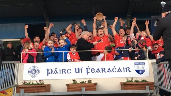 Stradbally celebrate with the cup. Pic: @WaterfordGAA (Twitter)