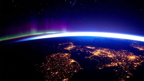 Ireland at night as seen from the International Space Station in 2016. Photo: Tim Peake