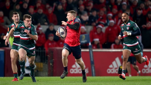 Andrew Conway has scored five tries in 14 appearances for Munster this season