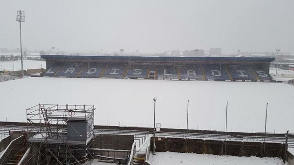 O'Moore Park covered by a blanket of snow. Picture courtesy of Laois GAA