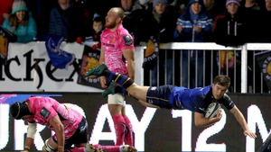 Luke McGrath dives over for what was a disallowed try