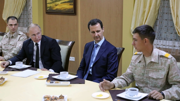 Vladimir Putin and Bashar al-Assad met at a military base in Latakia