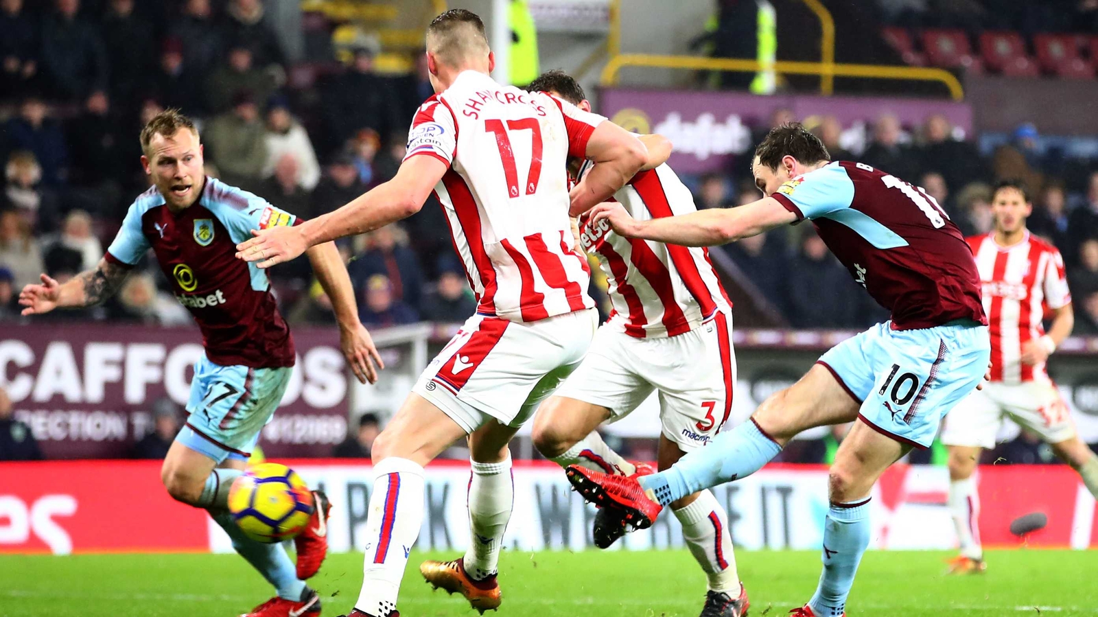 Burnley move into Champions League places