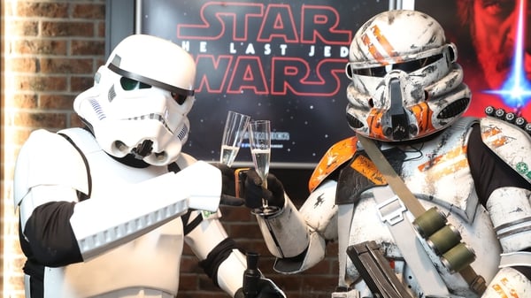 Noel McGillian (right) and JJ McGettigan attend a special screening of Star Wars in Letterkenny