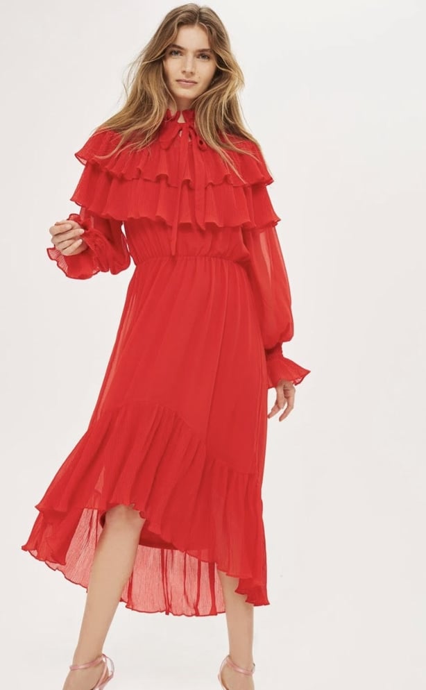 Topshop Ruffle Lace Skater Dress by YAS - €97