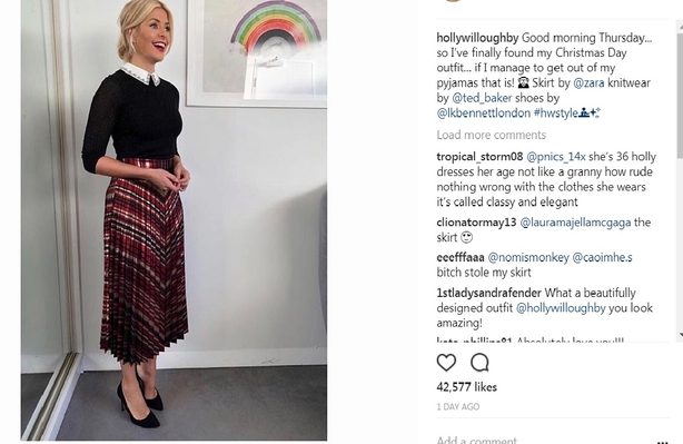 holly willoughby christmas day dress