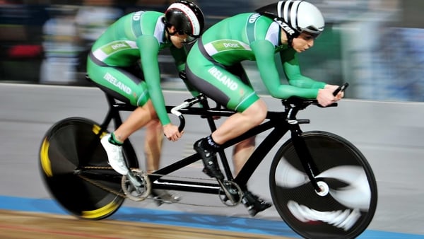 Katie-George Dunlevy (L) and Eve McCrystal in action