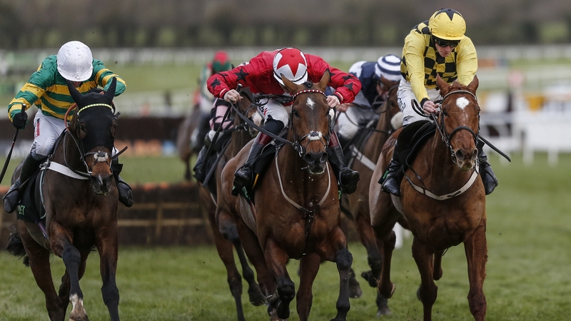 Barry Geraghty rides My Tent or Yours to victory in the Unibet Hurdle in Cheltenham