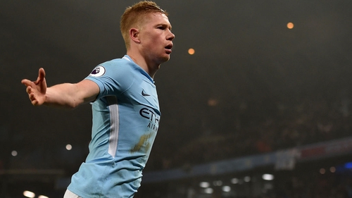 De Bruyne scored City's second goal and also won a penalty.
