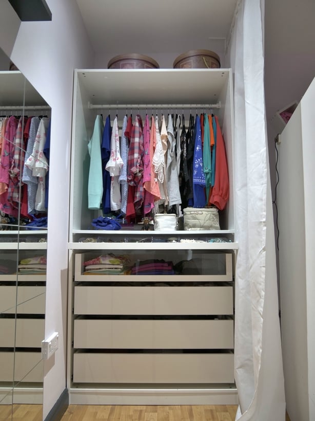 After - Bedroom: Now that is proper bedroom storage