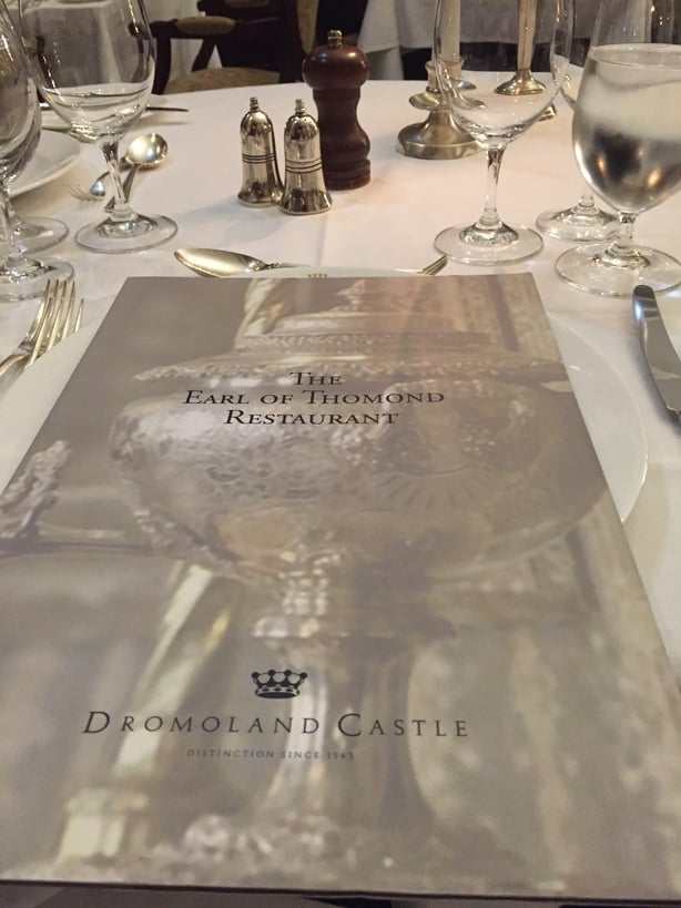 Earl of Thomond menu