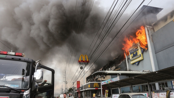 Blaze started at the four-storey NCCC Mall morning and people were trapped inside