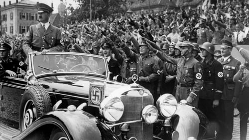 Adolf Hitler pictured in a Mercedes-Benz 770K Grosser