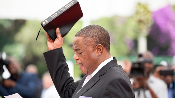 Constantino Chiwenga takes the oath of office in Harare