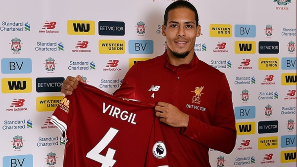 Virgil Van Dijk officially unveiled as a Liverpool player (Picture credit: @LFC Twitter account)