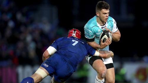 Josh van der Flier making one of his 34 tackles against Connacht at the RDS