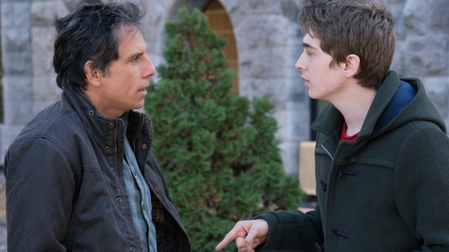 Trouble in Ivy League paradise: Ben Stiller as over-bearing dad confronts reticent son Troy (Austin Abram)