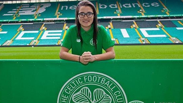 Keeva Keenan will line out in the famous green and white hoops in 2018 (photo courtesy of CelticFC.net)