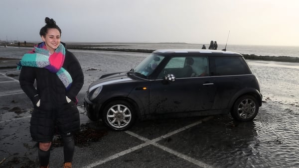 Selina Callaghan says she was 'cool, calm and collected' while driving along the surging shoreline in Galway