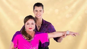 Norah with her pro dance partner Curtis Pritchard Norah with her pro dance partner Curtis Pritchard