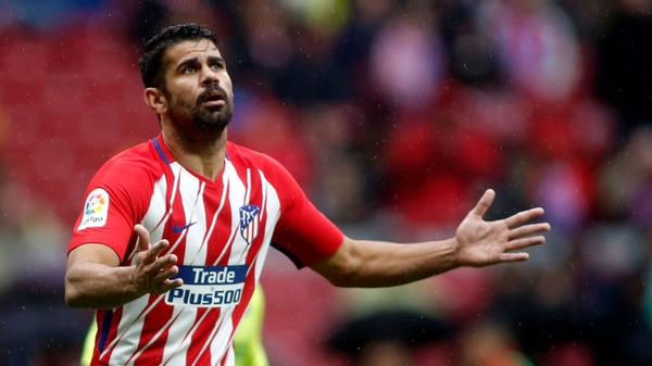 Diego Costa was stunned by the referee's decision