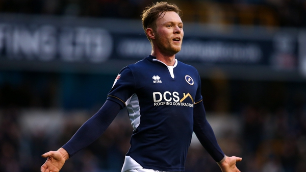 Aiden O'Brien celebrating one of his goals for Millwall