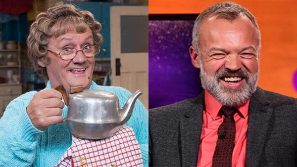 Brendan O'Carroll's All Round to Mrs Brown's and The Graham Norton Show are nominated for the Bruce Forsyth Entertainment Award