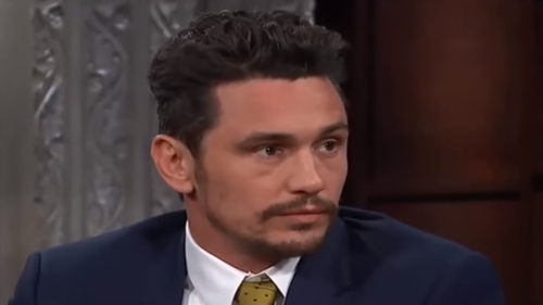 James Franco - "The things that I heard were on Twitter are not accurate, but I completely support people coming out and being able to have a voice because they didn't have a voice for so long" Screenshot: The Late Show, CBS