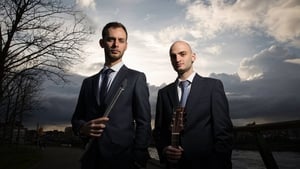 Austrian whistle player and piper Geza Frank and French guitarist Jean Damei, AKA Event Horizon