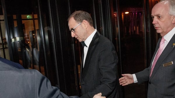 No comment - Martin O'Neill on his way into the SWAI dinner
