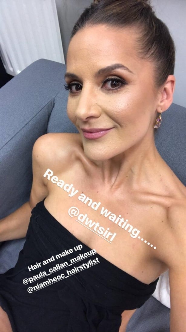 Amanda thanked her hair and make-up peeps on Instagram stories