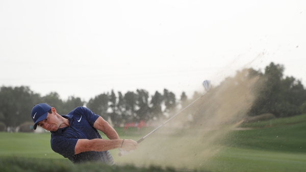 Rory McIlroy in action at the Abu Dhabi HSBC Championship