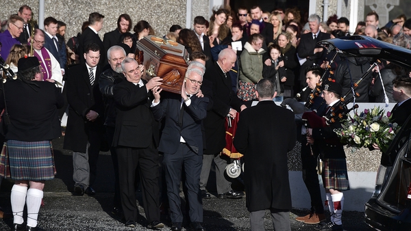 Hundreds of mourners attended the funeral mass of Dolores O'Riordan in Co Limerick